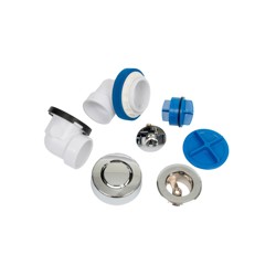 P9960CPX.jpg - Dearborn® True Blue® PVC Half Kit, Uni-Lift Stopper,withTest Kit, Chome, Zinc Drain
